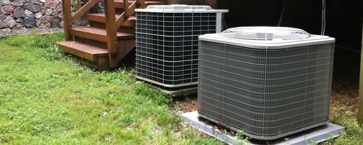 Heat pump installation and service units outside a home in Royal Oak, MI